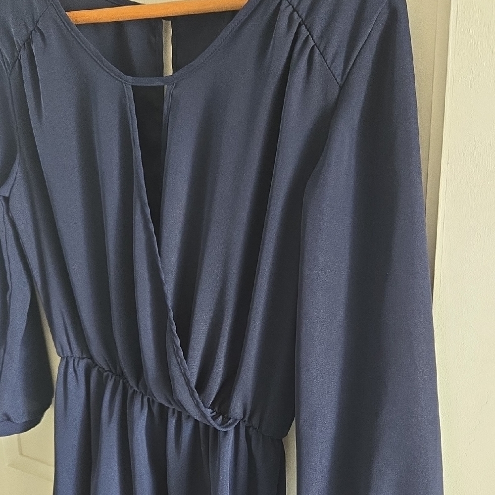 Lush Navy Mini Dress - Picture 4 of 11